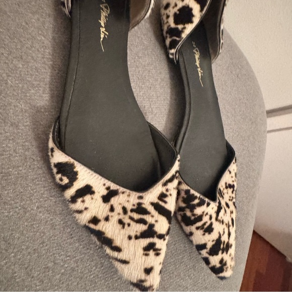3.1 Phillip Lim Devon d'Orsay Flat Pointed Toe Shoe Size 38 Cow Skin - Picture 5 of 7